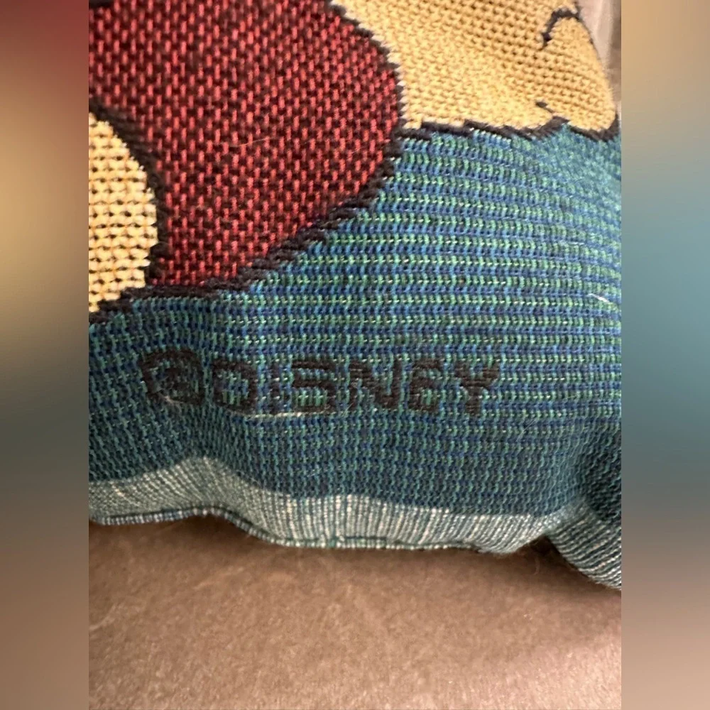 VTG Disney POOH BEAR TIGGER 12 x 12 Tapestry Throw Pillow “Hey There Buddy Bear”